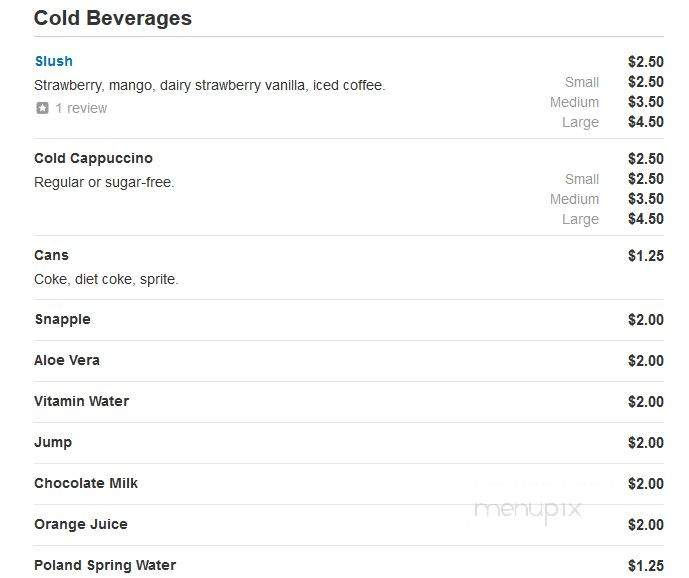 Cafe' 28 - Brooklyn, NY menu_pic
