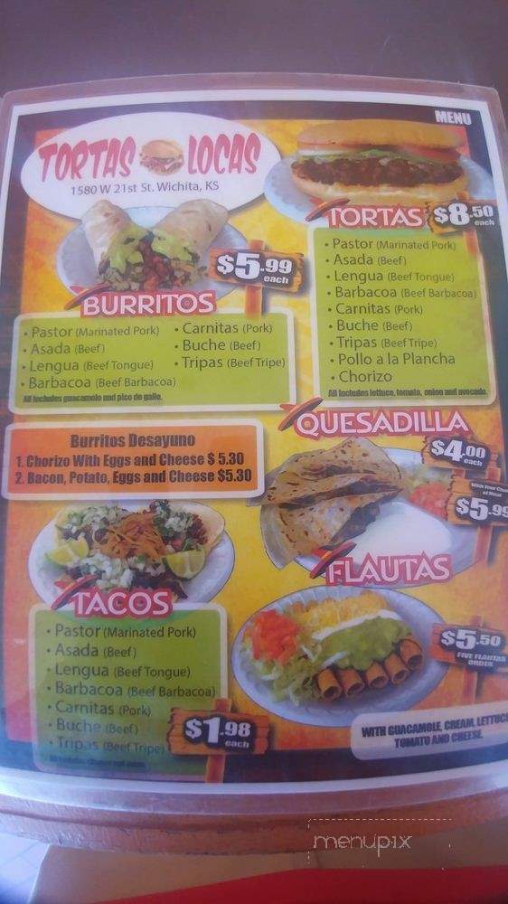 Tortas Locas - Wichita, KS menu_pic