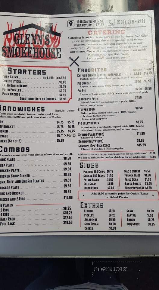 Glenn's Smokehouse - Searcy, AR menu_pic