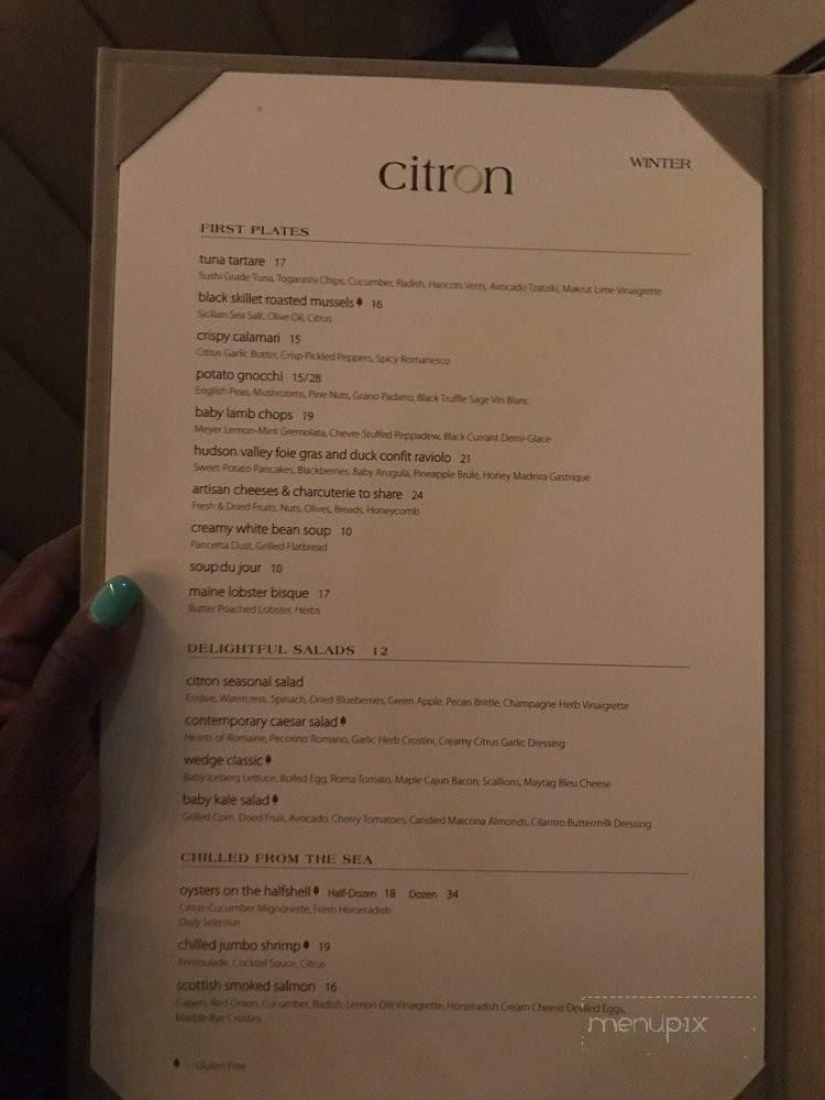 Citron Baltimore - Baltimore, MD menu_pic