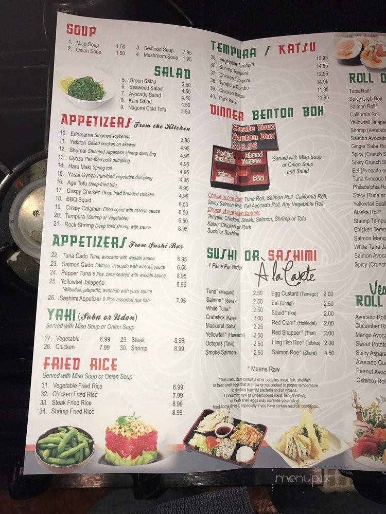 Nagomi - Glenside, PA menu_pic