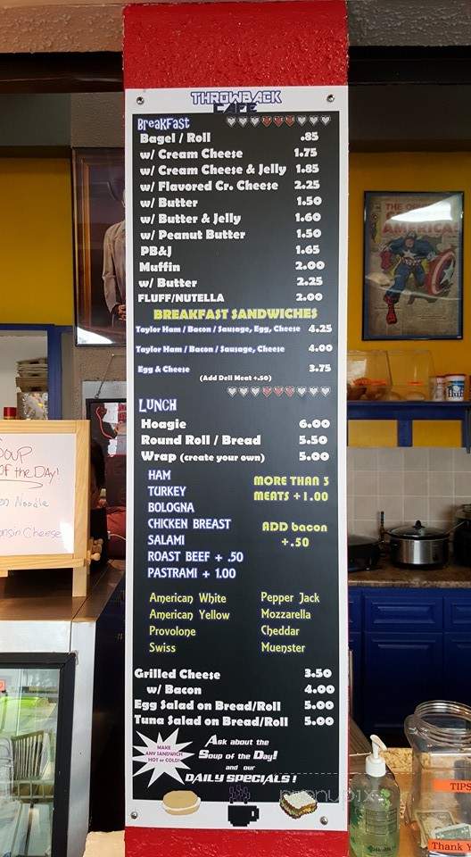 Throwback Cafe - garfield, NJ menu_pic
