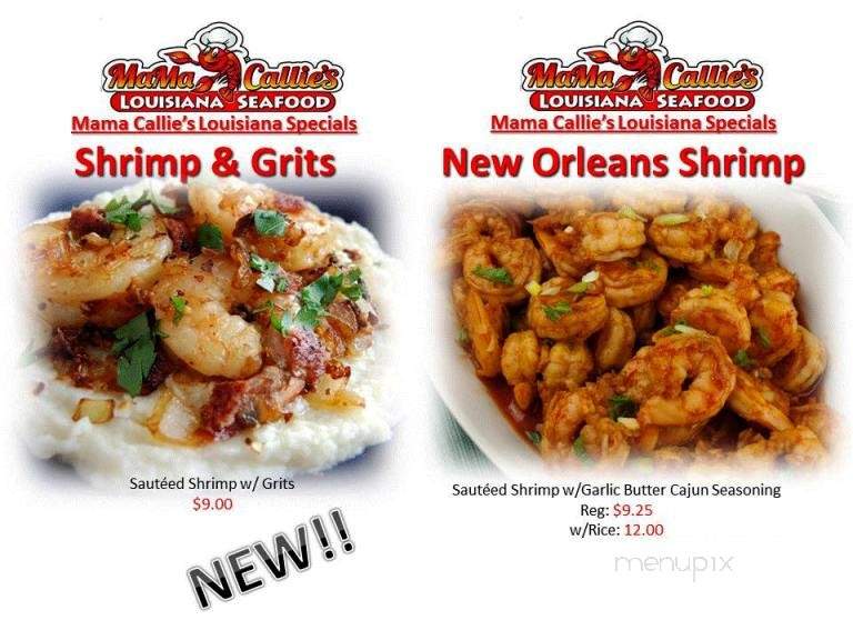 Mama Callie's Louisiana Seafood - New Bern, NC menu_pic