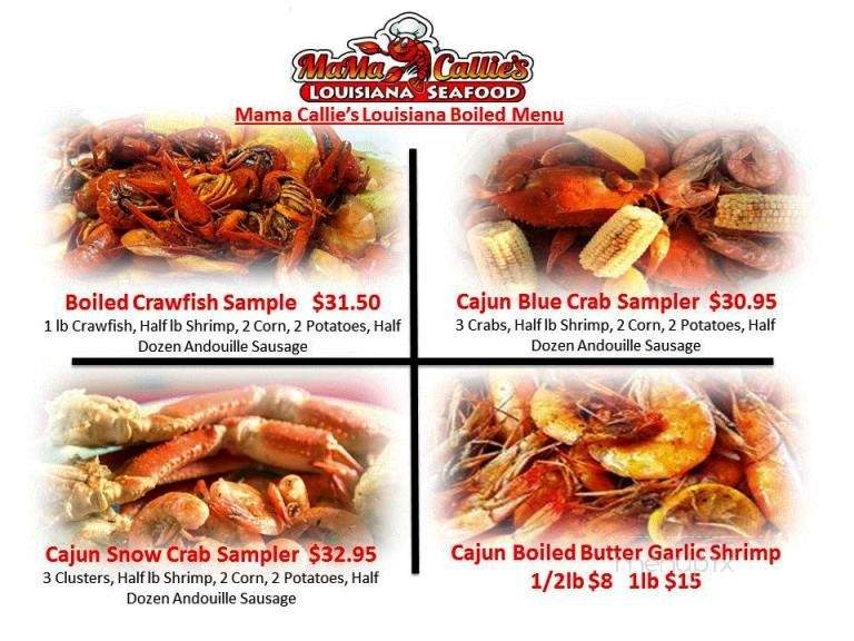 Mama Callie's Louisiana Seafood - New Bern, NC menu_pic