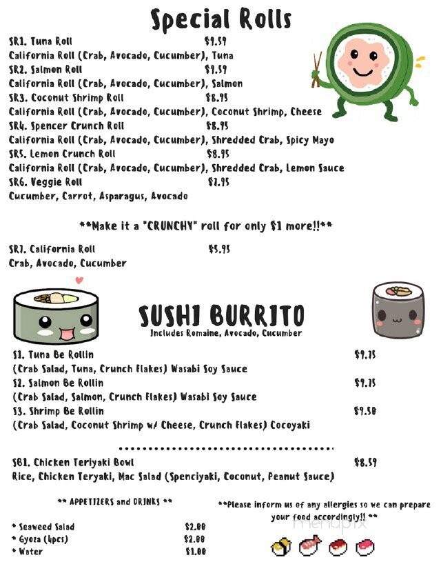 Sushi Be Rollin - Lindon, UT menu_pic