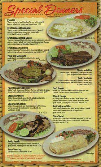 Caporales Mexican Food - Kansas City, KS menu_pic