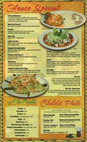 Caporales Mexican Food - Kansas City, KS menu_pic