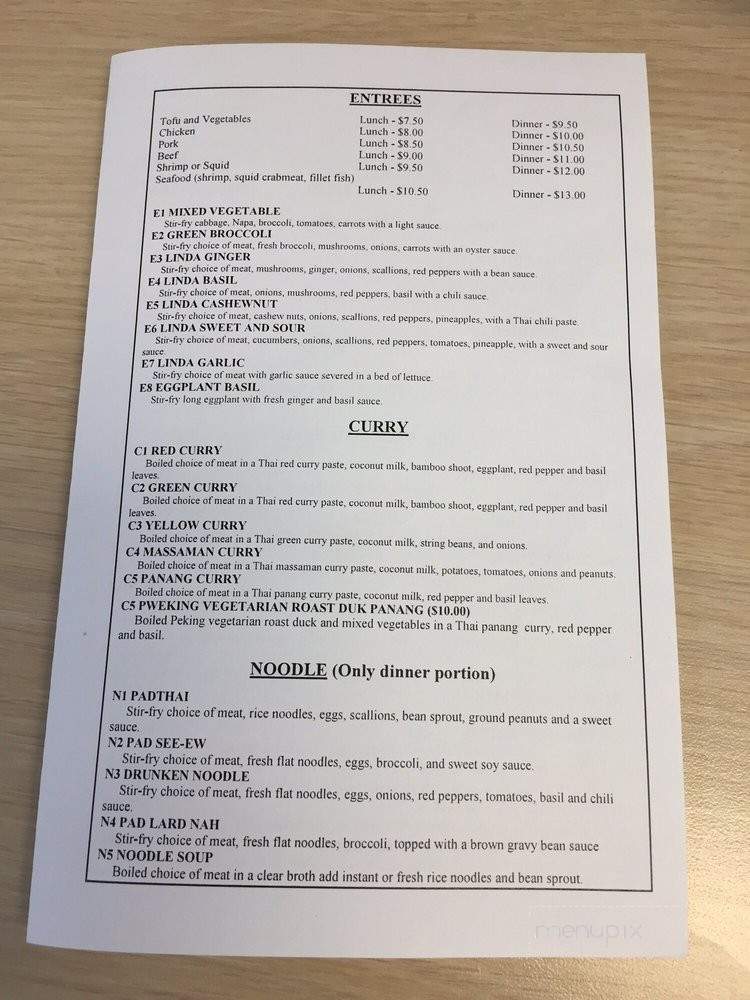 Linda Thai Kitchen - Secaucus, NJ menu_pic