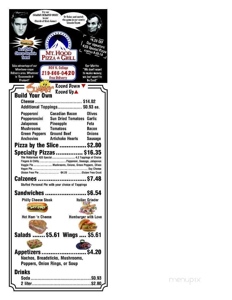 Mt Hood Pizza & Grill - Rensselaer, IN menu_pic
