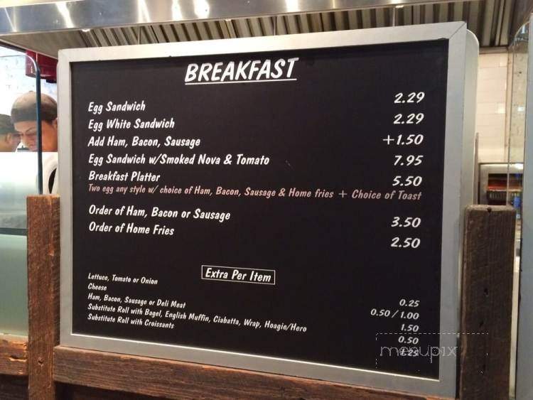 Fillmore Delicatessen - New York, NY menu_pic