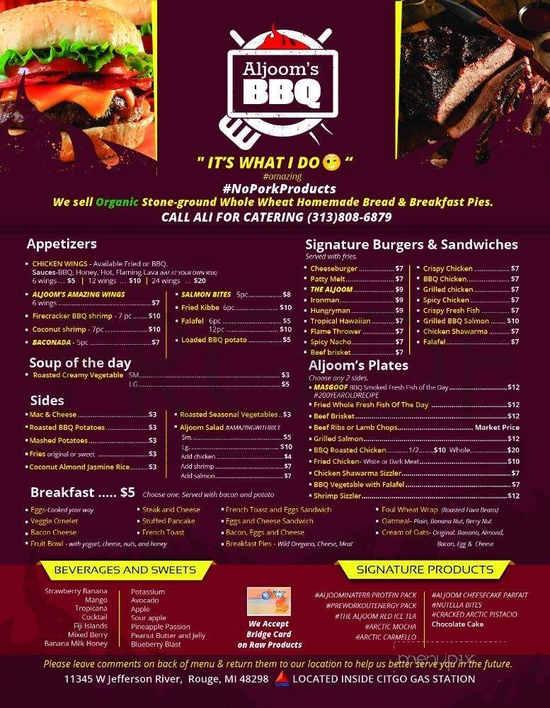 AlJoom's BBQ - River Rouge, MI menu_pic