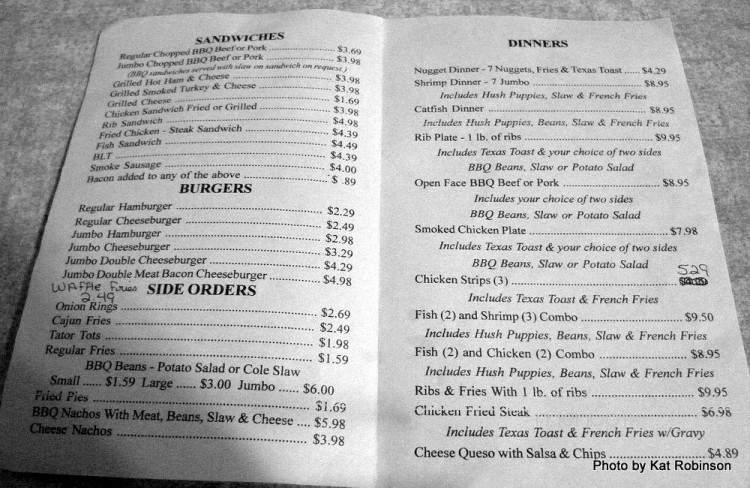 Allen's Barbque & Grill - Gurdon, AR menu_pic
