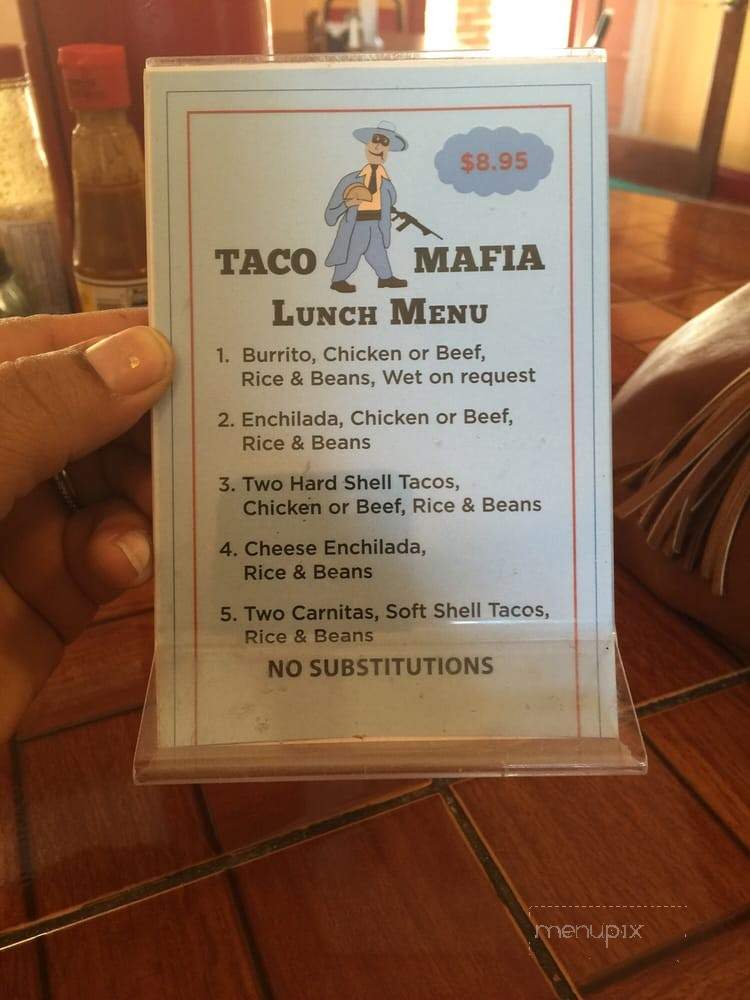 Taco Mafia - San Miguel, CA menu_pic