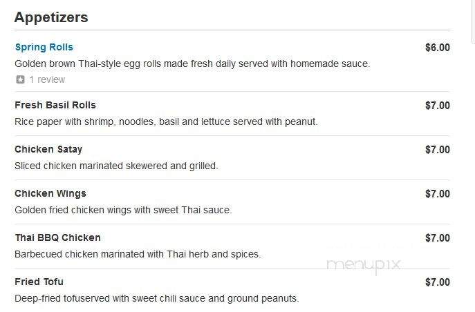 Eat Thai Cuisine - Seattle, WA menu_pic