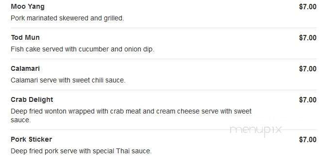 Eat Thai Cuisine - Seattle, WA menu_pic