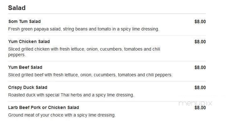 Eat Thai Cuisine - Seattle, WA menu_pic