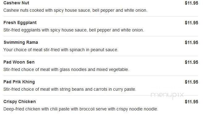 Eat Thai Cuisine - Seattle, WA menu_pic