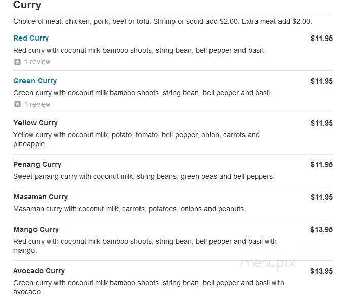 Eat Thai Cuisine - Seattle, WA menu_pic