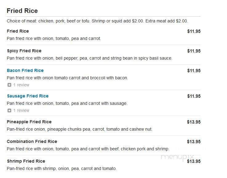 Eat Thai Cuisine - Seattle, WA menu_pic