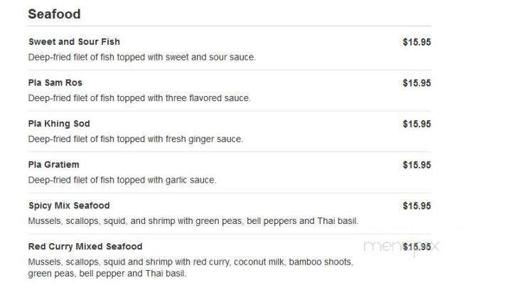 Eat Thai Cuisine - Seattle, WA menu_pic