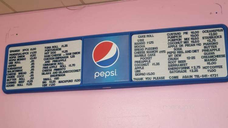 Nanding's Bakery - Honolulu, HI menu_pic
