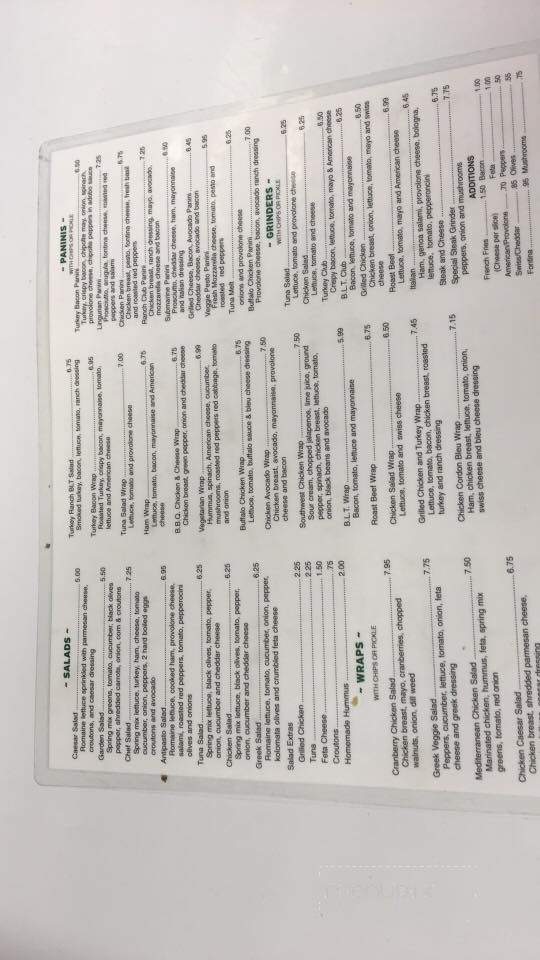 Elm Park Cafe - Worcester, MA menu_pic