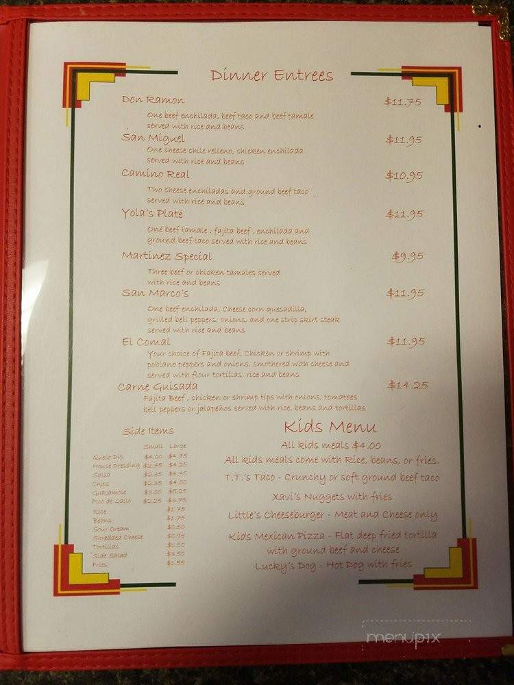 Amigo's Mexican Restaurant - Greenwood, LA menu_pic