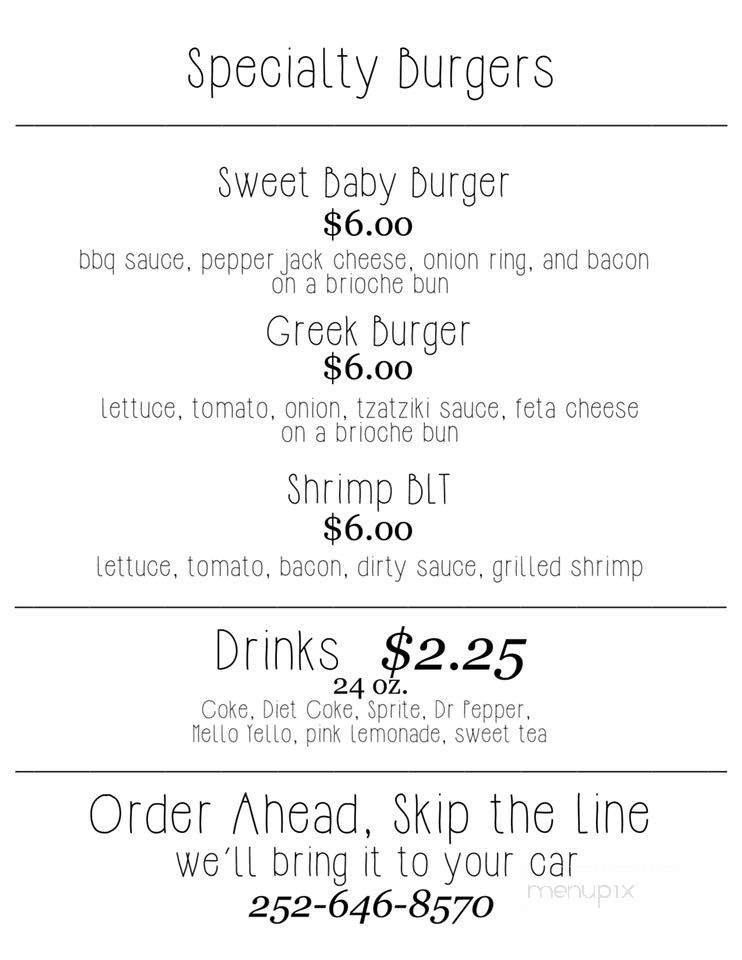 Morehead Burger Co - Morehead City, NC menu_pic