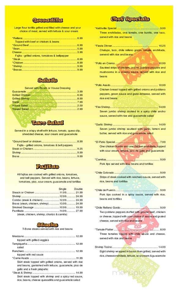 El Patio - Keithville, LA menu_pic