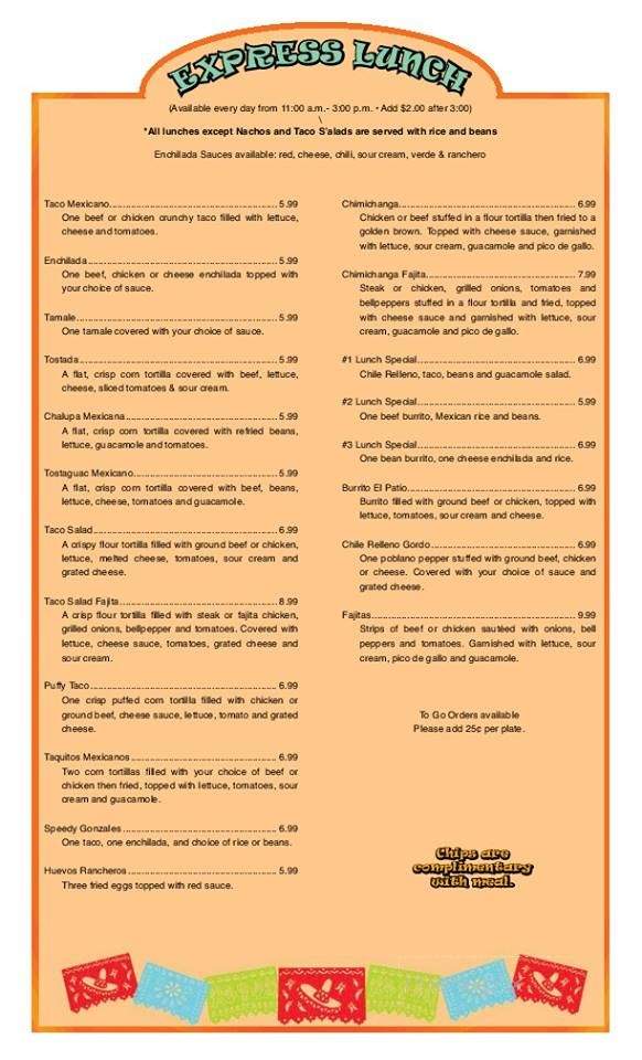 El Patio - Keithville, LA menu_pic