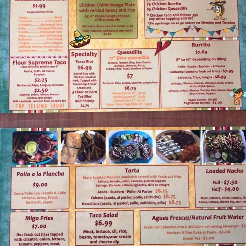 Taqueria Hermanos Chavez - Tifton, GA menu_pic