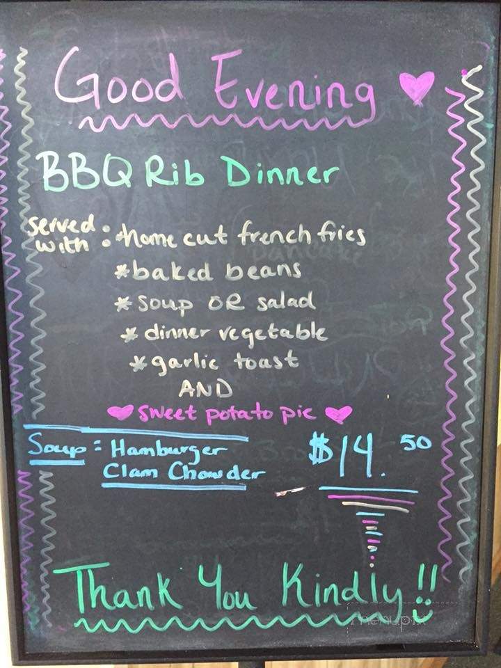 Canyon Mountain Cafe - Canyonville, OR menu_pic