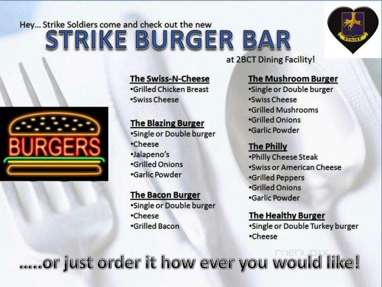 2nd BCT DFAC - Fort Campbell, KY menu_pic