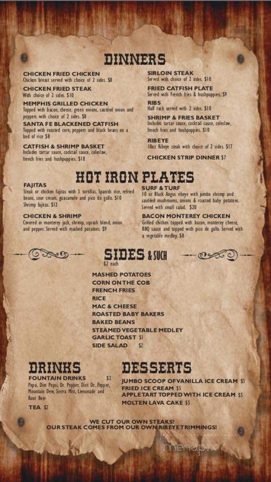 The Horseshoe Grill - Berryville, AR menu_pic