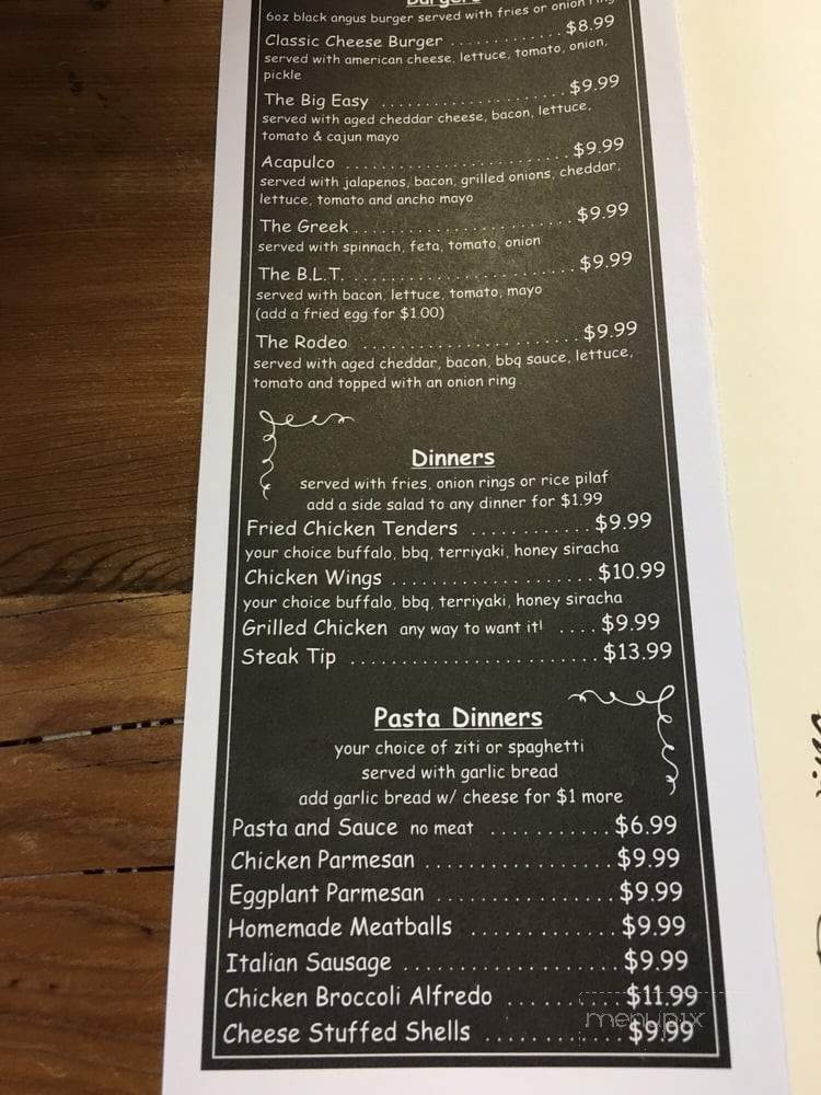 Panevino Pizzeria - Brentwood, NH menu_pic