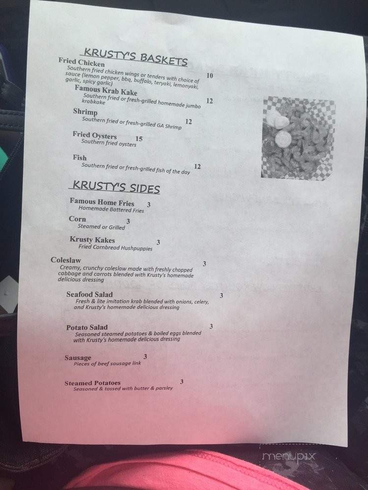 Krusty Krab - Woodbine, GA menu_pic