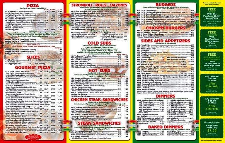 Antonio's Pizza - Allentown, PA menu_pic