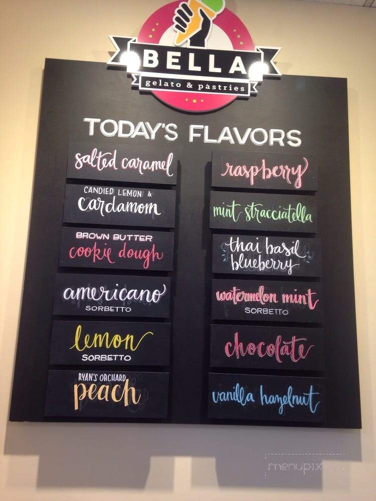 Bella Gelato & Pastries - Harrisonburg, VA menu_pic