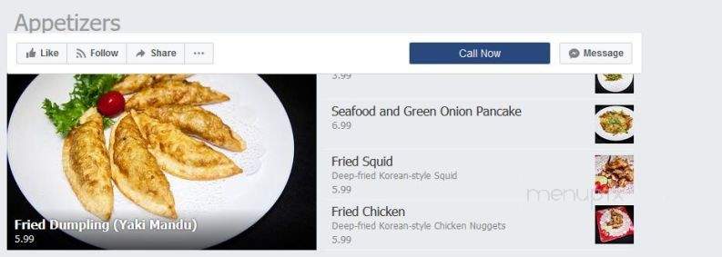 Naru Korean BBQ - Clarksville, TN menu_pic