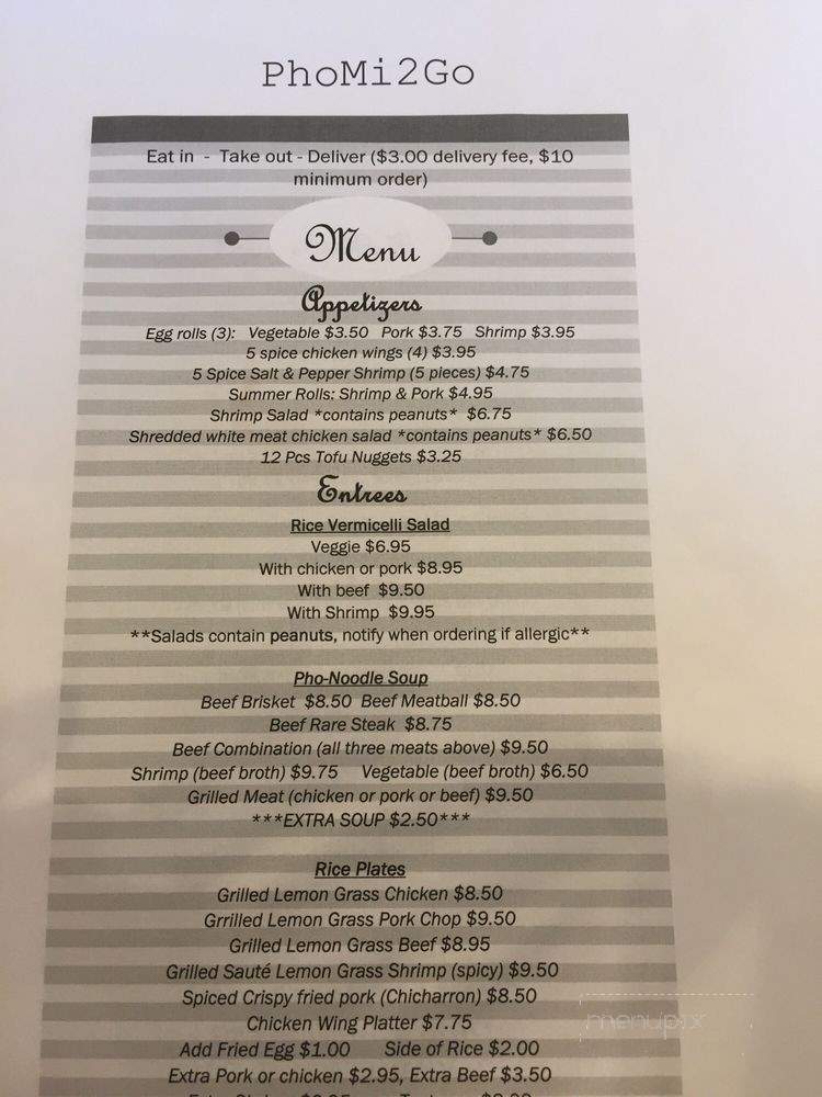 PhoMi2Go - North Miami Beach, FL menu_pic