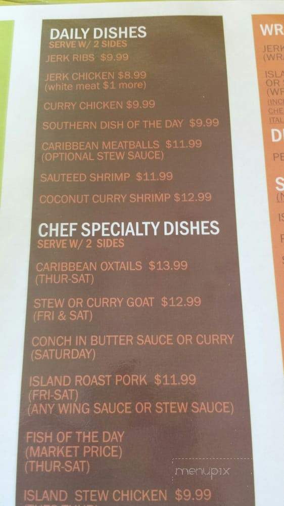 One Love Island &Soul Food - Jesup, GA menu_pic