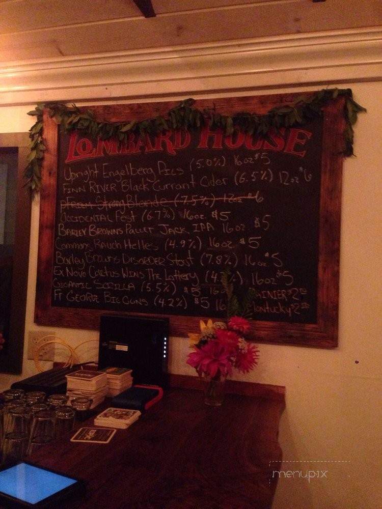 Lombard House - Portland, OR menu_pic