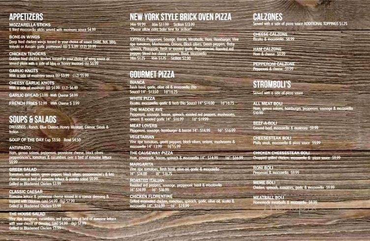 Madison Avenue Pizza - Dunedin, FL menu_pic