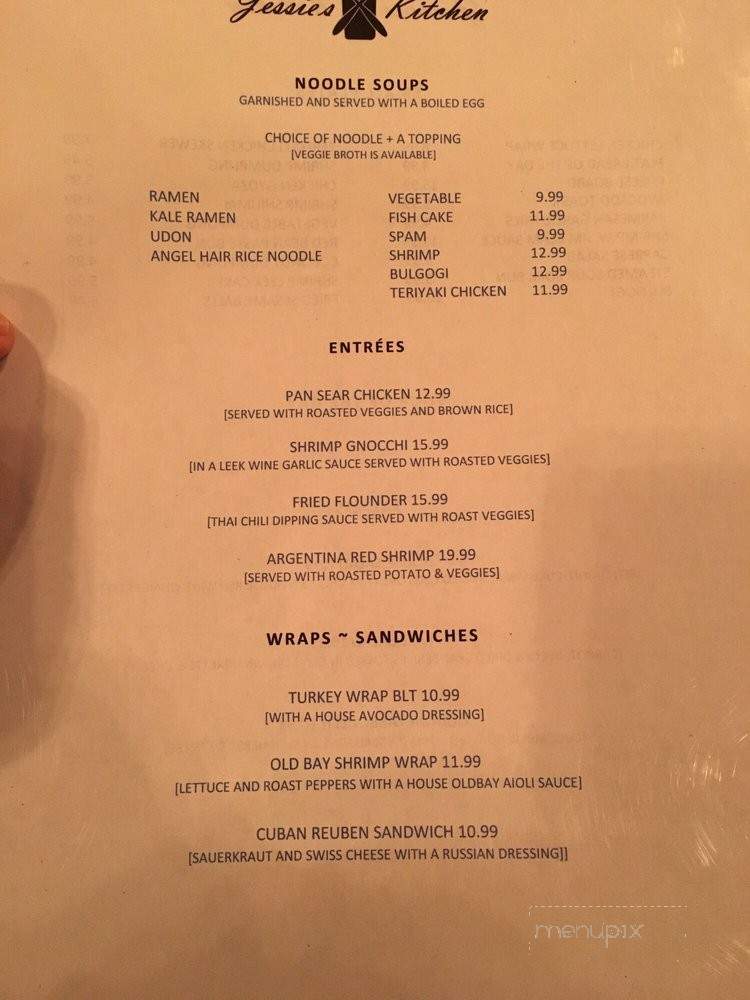 Jessie's Kitchen - Leonardtown, MD menu_pic