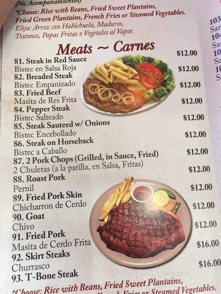 Ceci's Latin Cuisine - Brooklyn, NY menu_pic