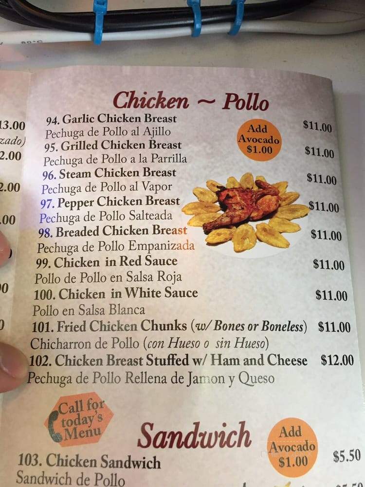 Ceci's Latin Cuisine - Brooklyn, NY menu_pic