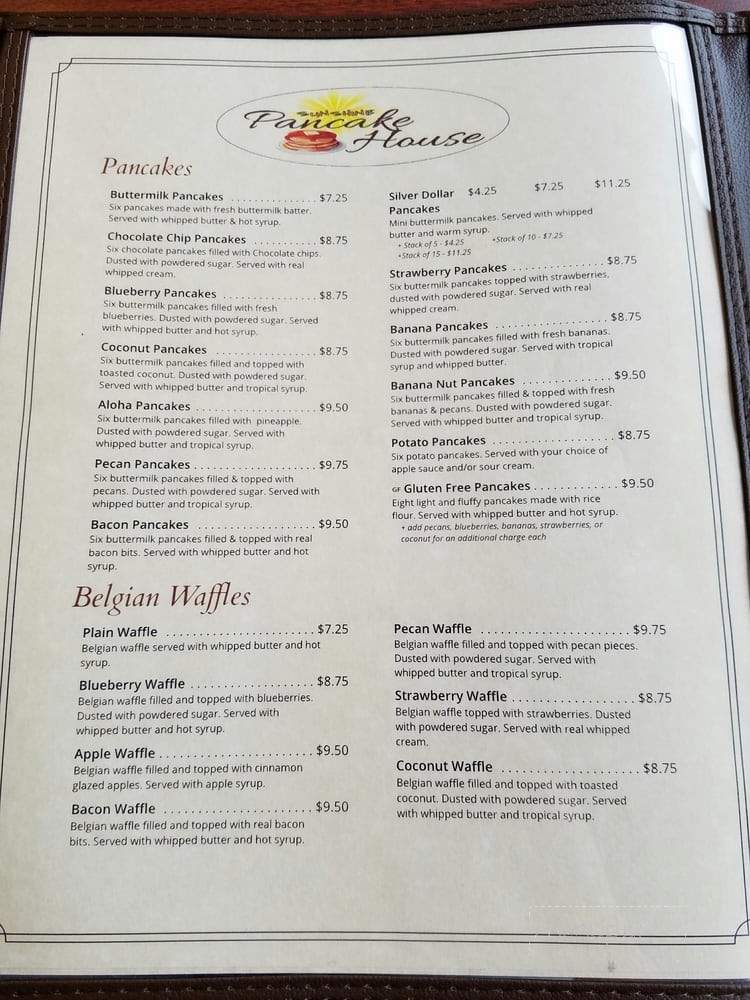 Sunshine Pancake House - La Mesa, CA menu_pic