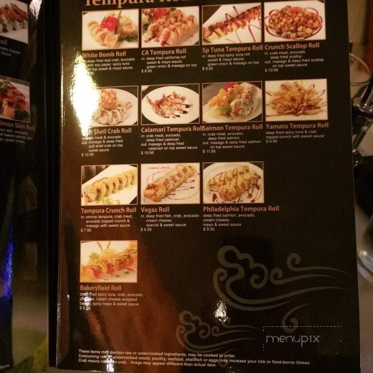Yamato Sushi & Bar - Bakersfield, CA menu_pic