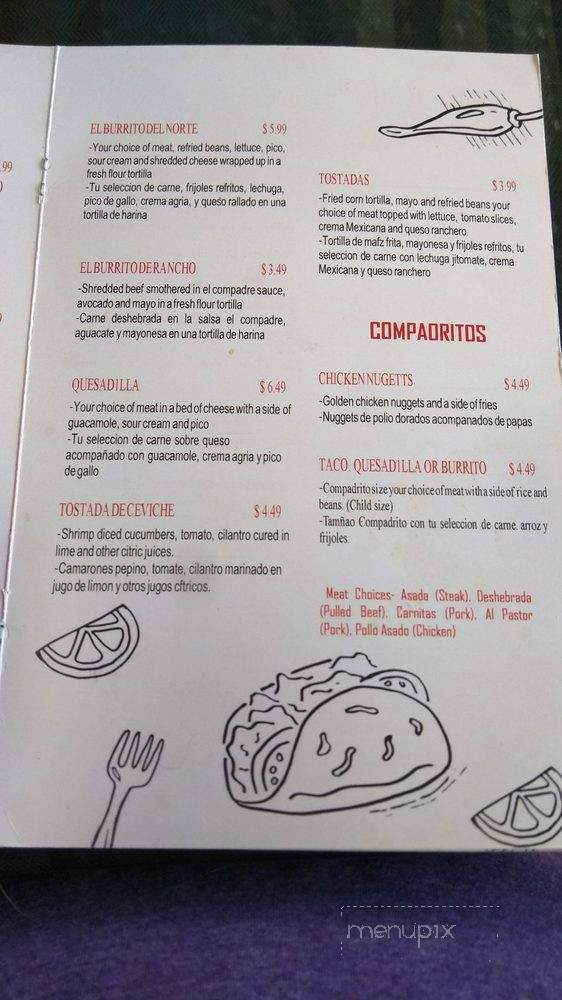 Los Compadres Mexican Grill - Wichita, KS menu_pic