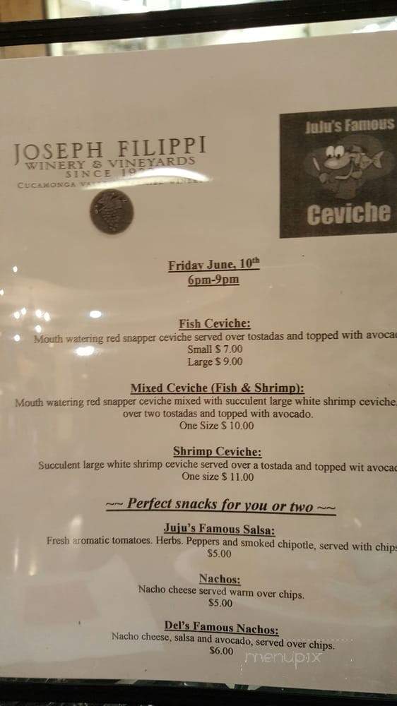 Juju's Famous Ceviche - Upland, CA menu_pic